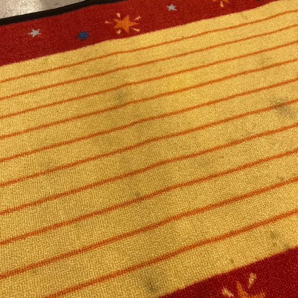 Vintage Galaxy Bowl Bowling Rug Carpet 67 X 26 Rare - Picture 5 of 11